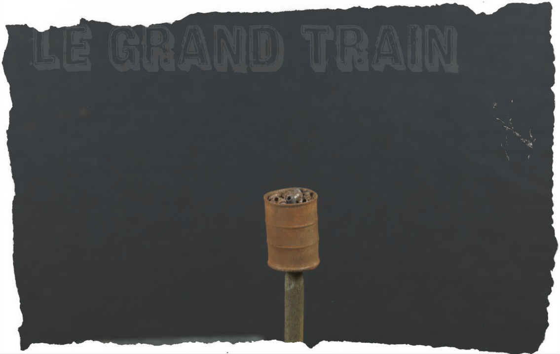 Pintando e envelhecendo castings - Tambor de 100 litros aberto com sucata